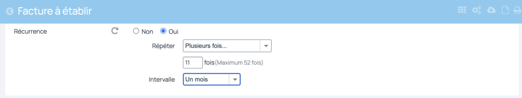faire des factures récurrentes
