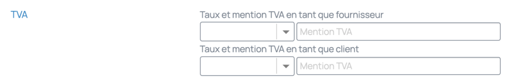 Pour une TVA spécifique à un client et/ou un fournisseur, l'app TVA différenciée par tiers est faite pour cela. Depuis la fiche du tiers, il suffit de régler le taux et la mention à appliquer à la vente ou à l'achat